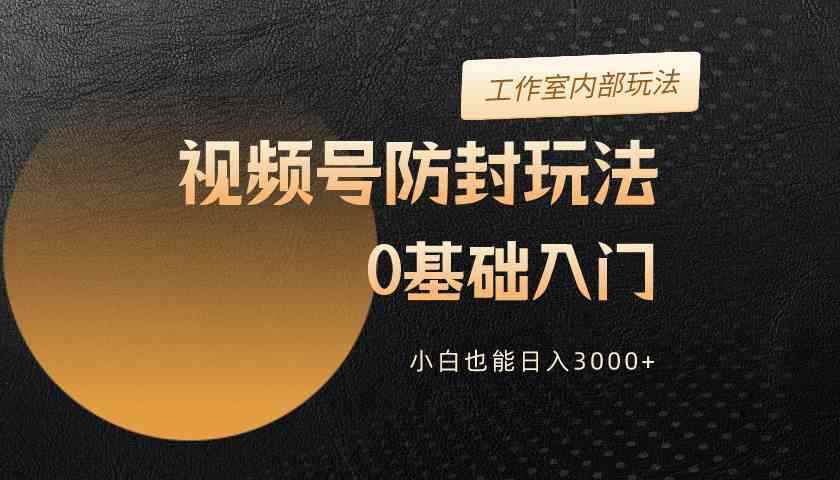 图片[1]-（10107期）2024视频号升级防封玩法，零基础入门，小白也能日入3000+