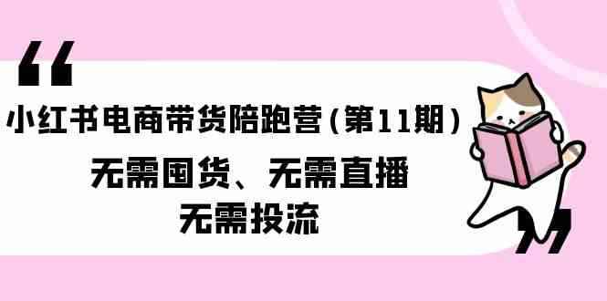 图片[1]-（9996期）小红书电商带货陪跑营(第11期)无需囤货、无需直播、无需投流（送往期10套）