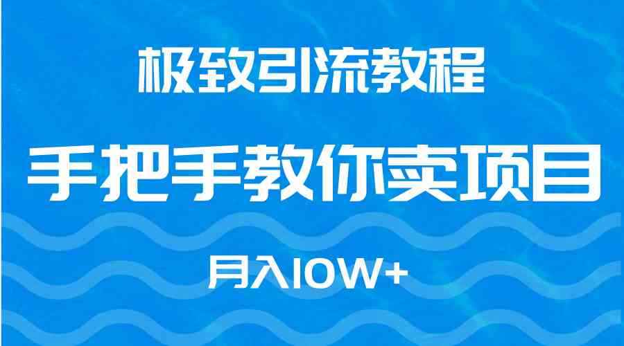 （9265期）极致引流教程，手把手教你卖项目，月入10W+