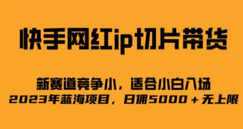 图片[1]-（6832期）快手网红ip切片新赛道，竞争小事，适合小白  2023蓝海项目