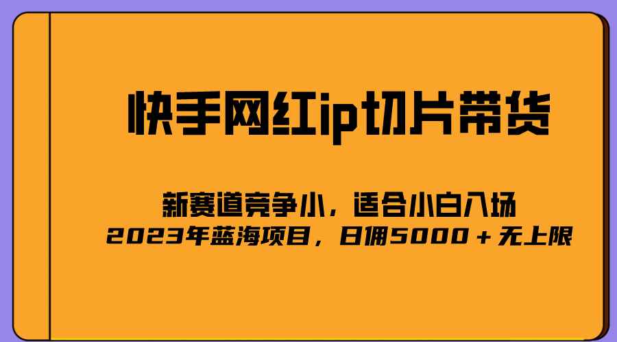 图片[1]-（5346期）2023爆火的快手网红IP切片，号称日佣5000＋的蓝海项目，二驴的独家授权