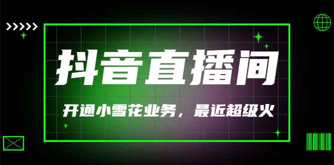 （3010期）（外面割288）最近超火的抖音直播间开通小雪花业务