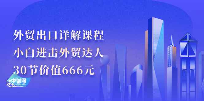 （2965期）外贸出口详解课程：小白进击外贸达人，30节价值666元