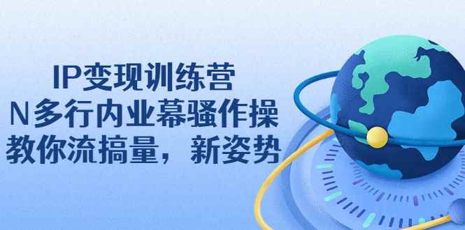 图片[1]-（2263期）IP变现训练营：N多行内业幕骚作操，教你流搞量，新姿势！