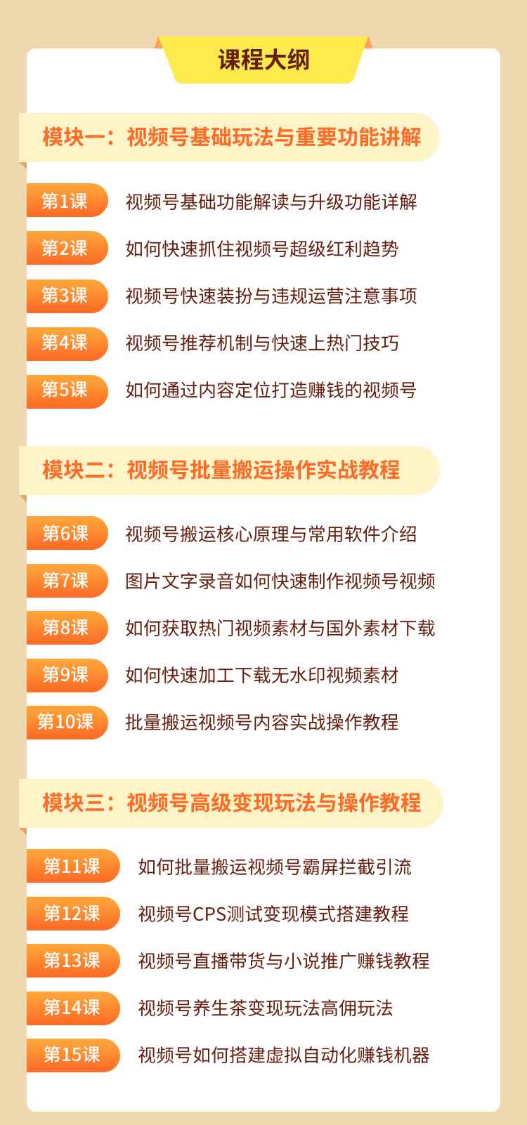 图片[5]-（1533期）视频号批量运营实战操作赚钱教程，让你一天创作100个高质量视频！