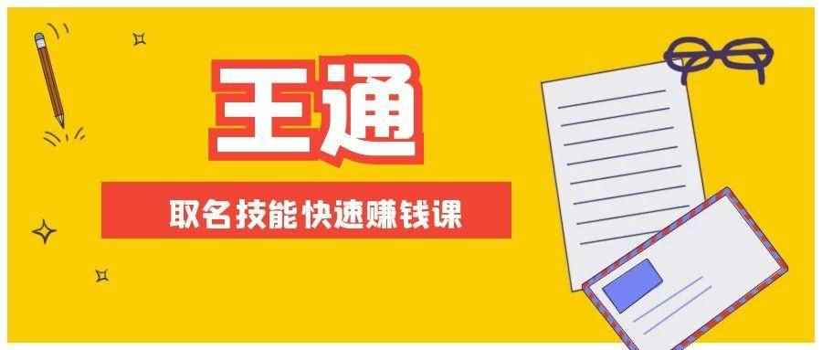 （1404期）王通：不要小瞧任何一个小领域，取名技能快速赚钱，年赚2000W+利润(无水印)