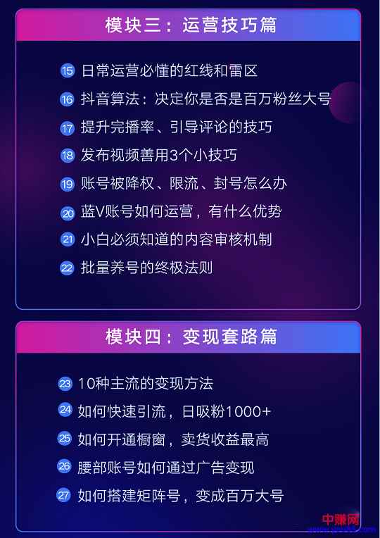 图片[2]-（935期）抖音赚钱实战新手特训营：暴利变现，单账号营收10W+（33集视频课）