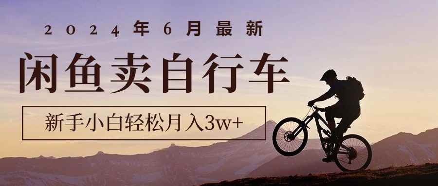 图片[1]-（10915期）2024年6月最新闲鱼卖自行车，新手小白轻松月入3w+项目