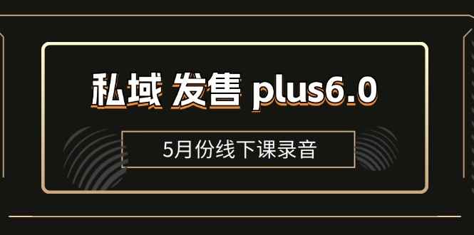 图片[1]-（11612期）私域 发售 plus6.0【5月份线下课录音】/全域套装 sop流程包，社群发售…