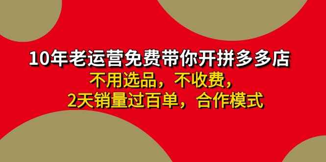 图片[1]-（11853期）拼多多 最新合作开店日收4000+两天销量过百单，无学费、老运营代操作、…