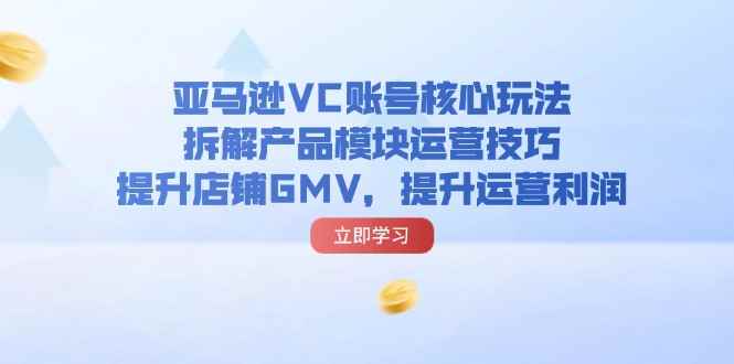 （11848期）亚马逊VC账号核心玩法，拆解产品模块运营技巧，提升店铺GMV，提升运营利润