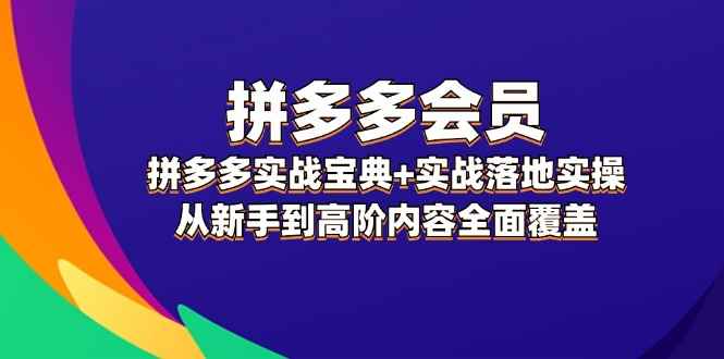 图片[1]-（12056期）拼多多 会员，拼多多实战宝典+实战落地实操，从新手到高阶内容全面覆盖