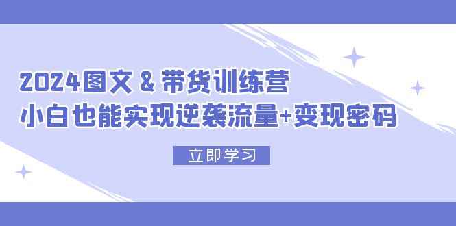 图片[1]-（12137期）2024 图文+带货训练营，小白也能实现逆袭流量+变现密码