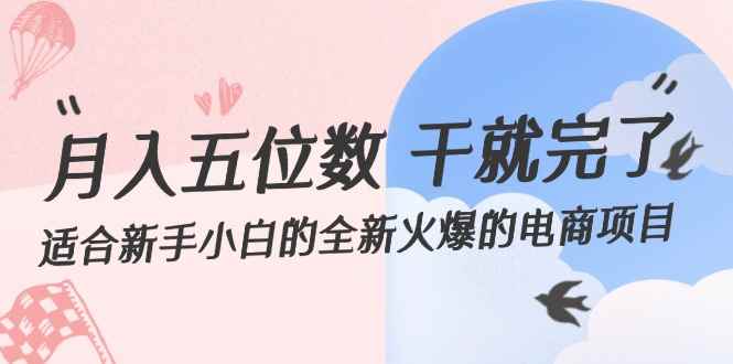 （12241期）月入五位数 干就完了 适合新手小白的全新火爆的电商项目-万项网