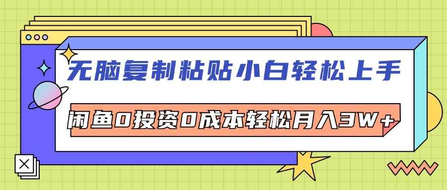 （12258期）无脑复制粘贴，小白轻松上手，电商0投资0成本轻松月入3W+-万项网