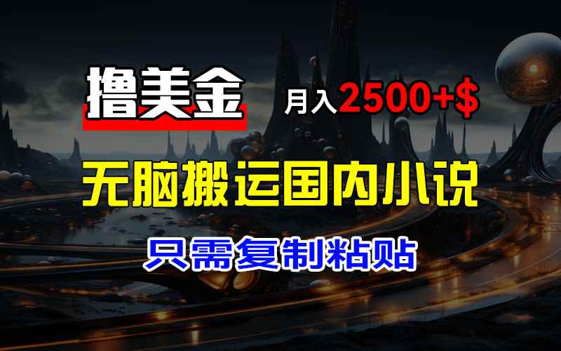 （12303期）最新撸美金项目，搬运国内小说爽文，只需复制粘贴，稿费月入2500+美金…-万项网