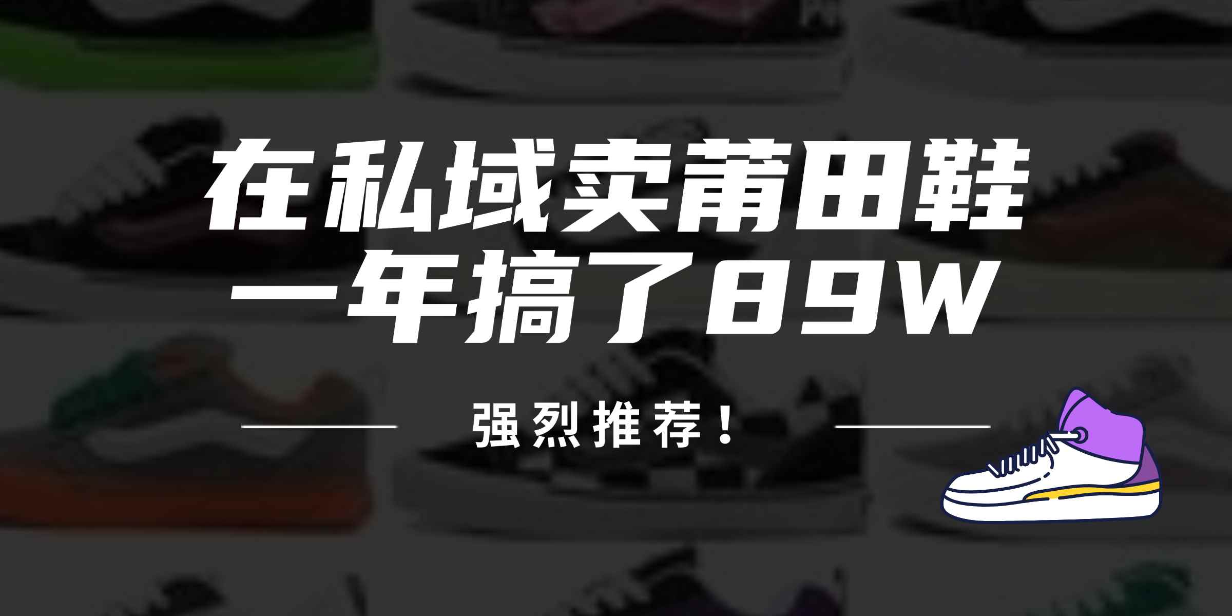 （12370期）24年在私域卖莆田鞋，一年搞了89W，强烈推荐！-万项网