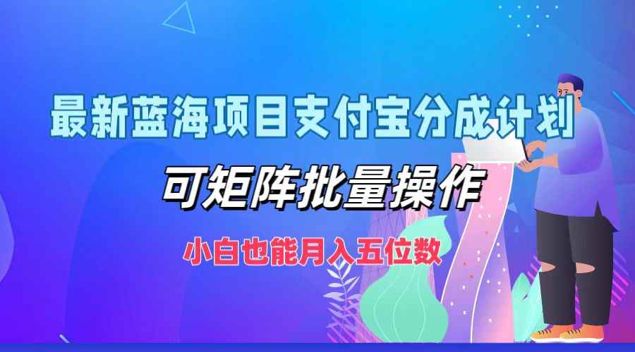 （12515期）最新蓝海项目支付宝分成计划，可矩阵批量操作，小白也能月入五位数-万项网