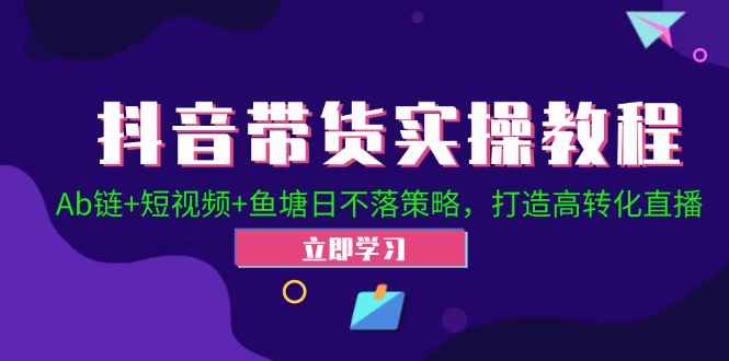 （12543期）抖音带货实操教程！Ab链+短视频+鱼塘日不落策略，打造高转化直播-万项网