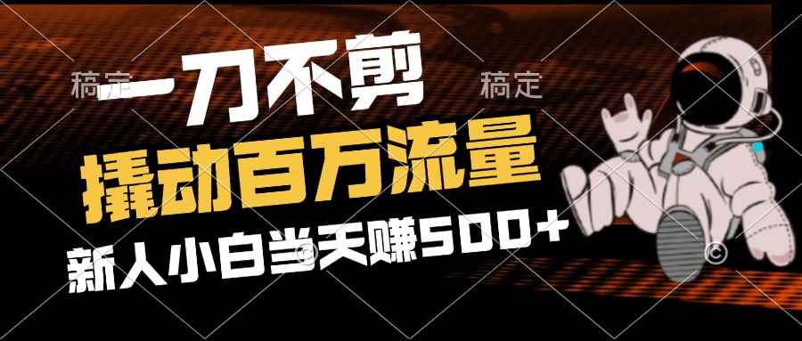 （12576期）2分钟一个作品，一刀不剪，撬动百万流量，新人小白刚做就赚500+-万项网