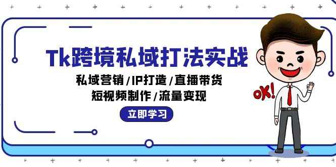 （12598期）Tk跨境私域打法实战：私域营销/IP打造/直播带货/短视频制作/流量变现-万项网